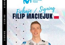 26-летний польский гонщик Филипп Мацейюк подписал контракт с командой Movistar
